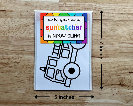 Firetruck Suncatcher Sticker Craft Kit