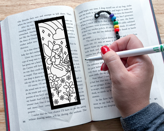 Fairy Garden Coloring Bookmark Craft Kit