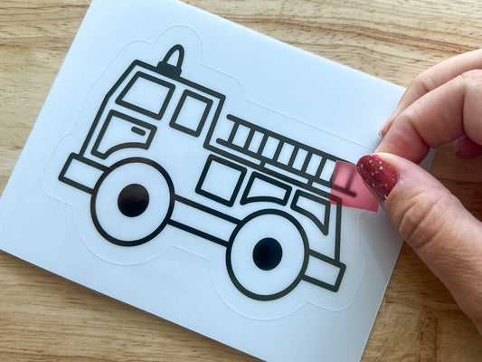 Firetruck Suncatcher Craft Party Favor