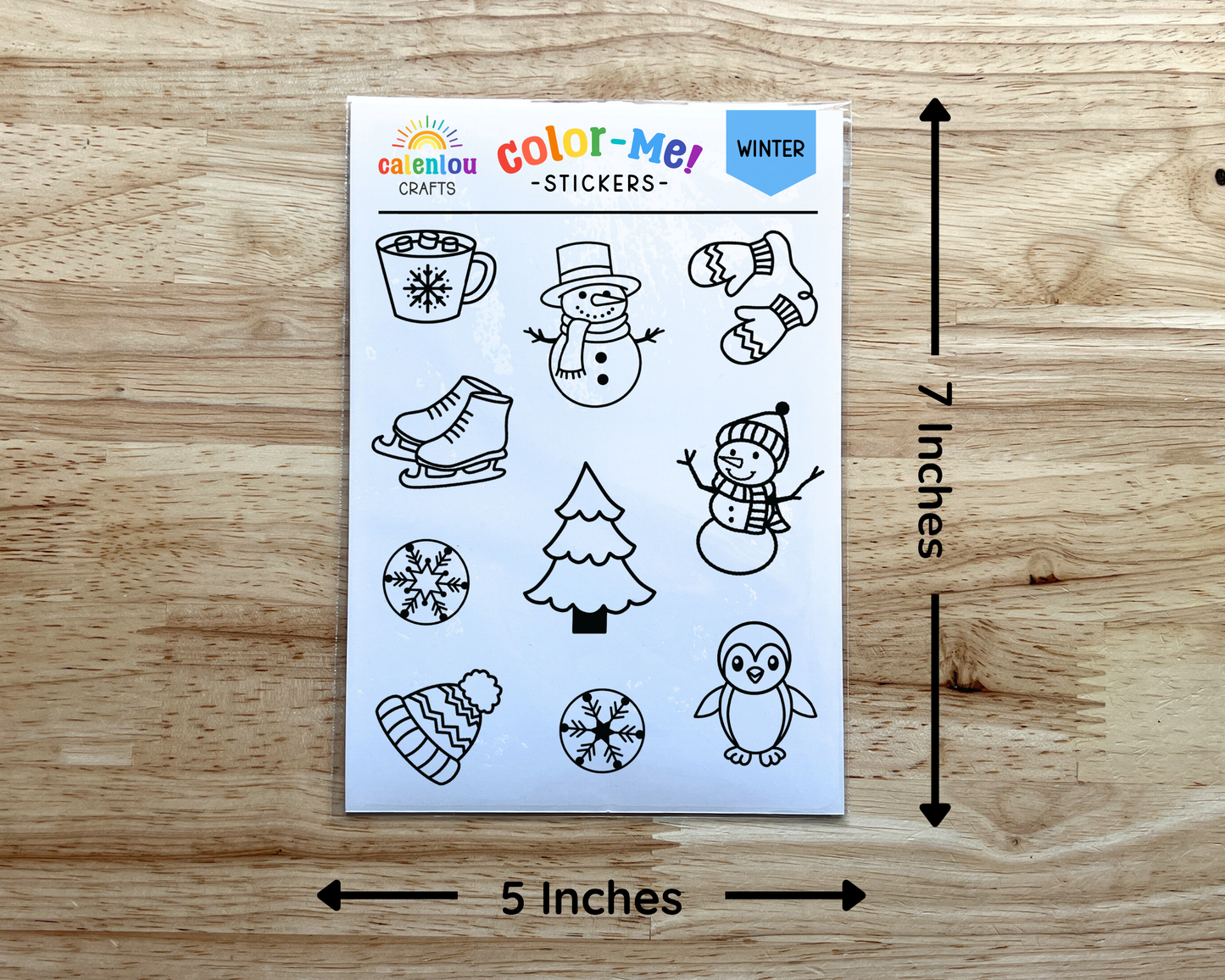 Winter Color Your Own Stickers