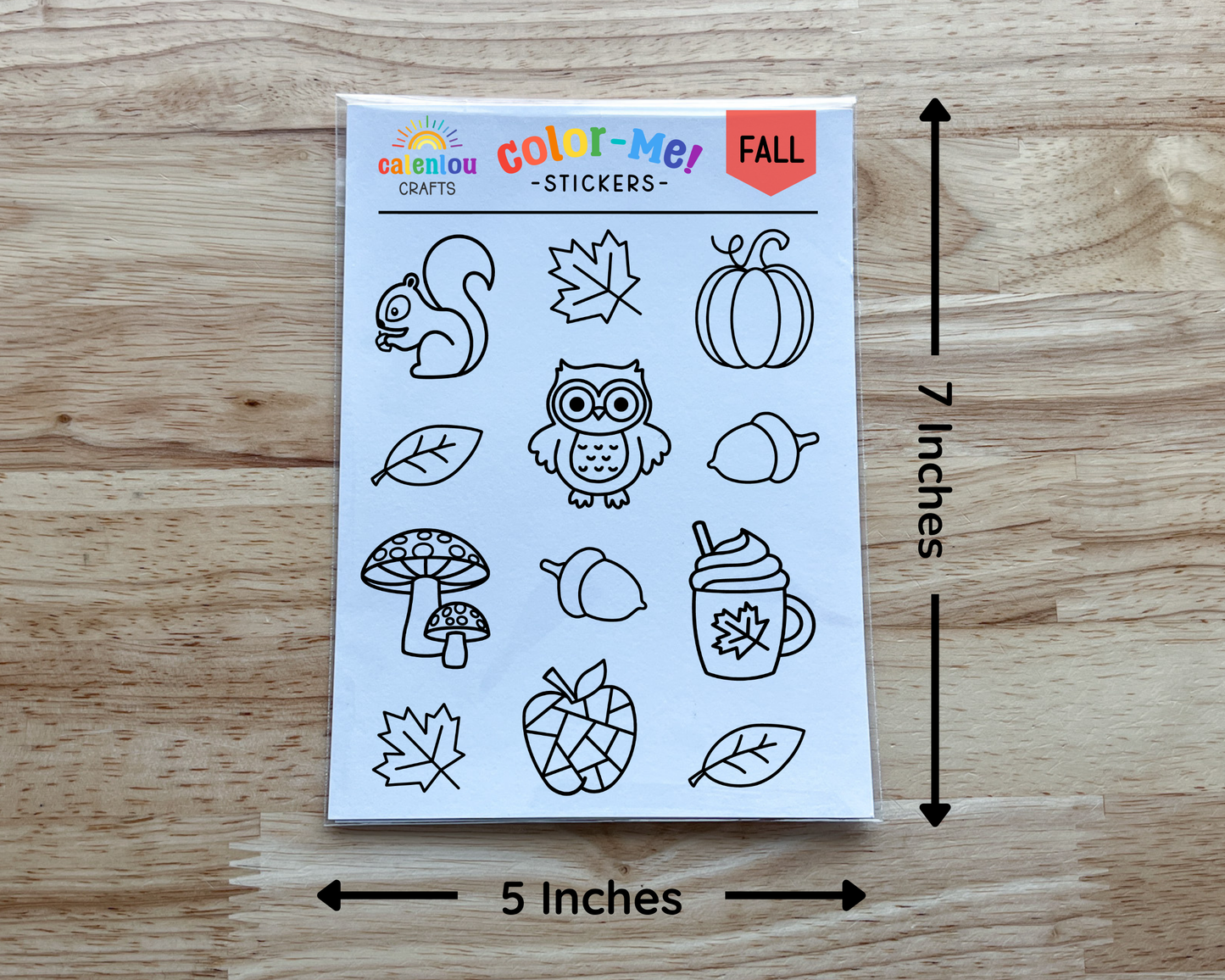 Fall Color Your Own Stickers