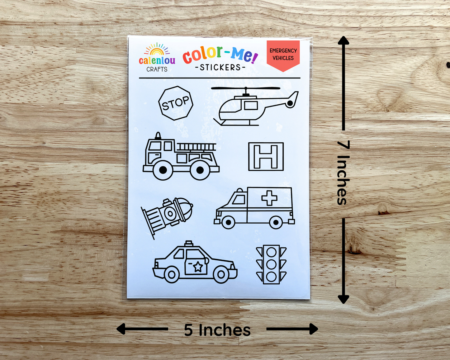 Emergency Color Your Own Stickers
