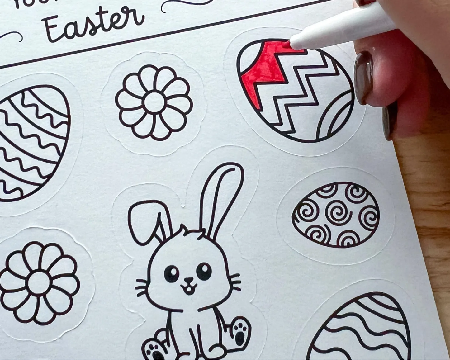 Easter Color Your Own Stickers