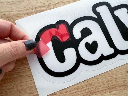 Personalized Valentine Large Name Suncatcher Sticker Craft Kit