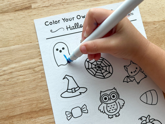 Halloween Color Your Own Stickers