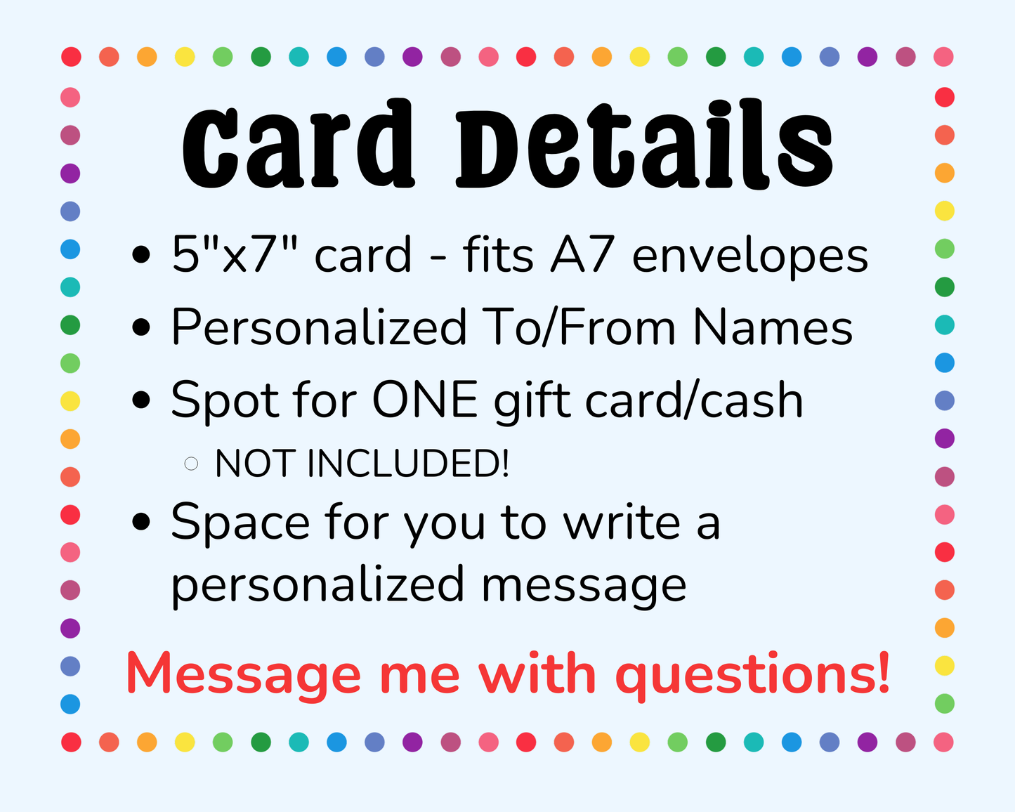 Birthday Gift Card Holder (Holds 1 Gift Card)