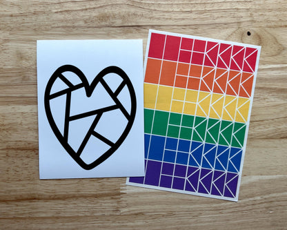 Heart Suncatcher Sticker Craft Kit