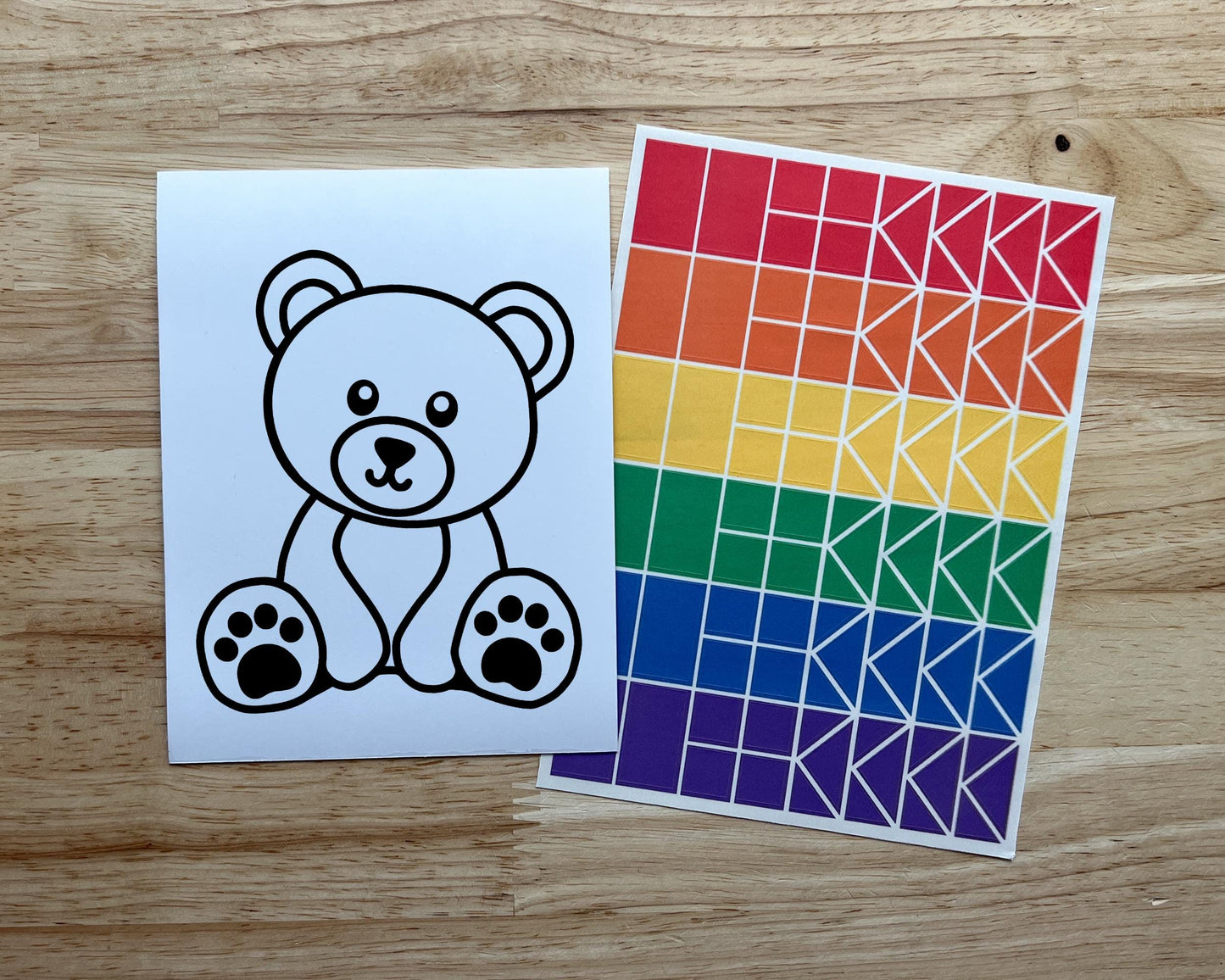 Bear Suncatcher Sticker Craft Kit