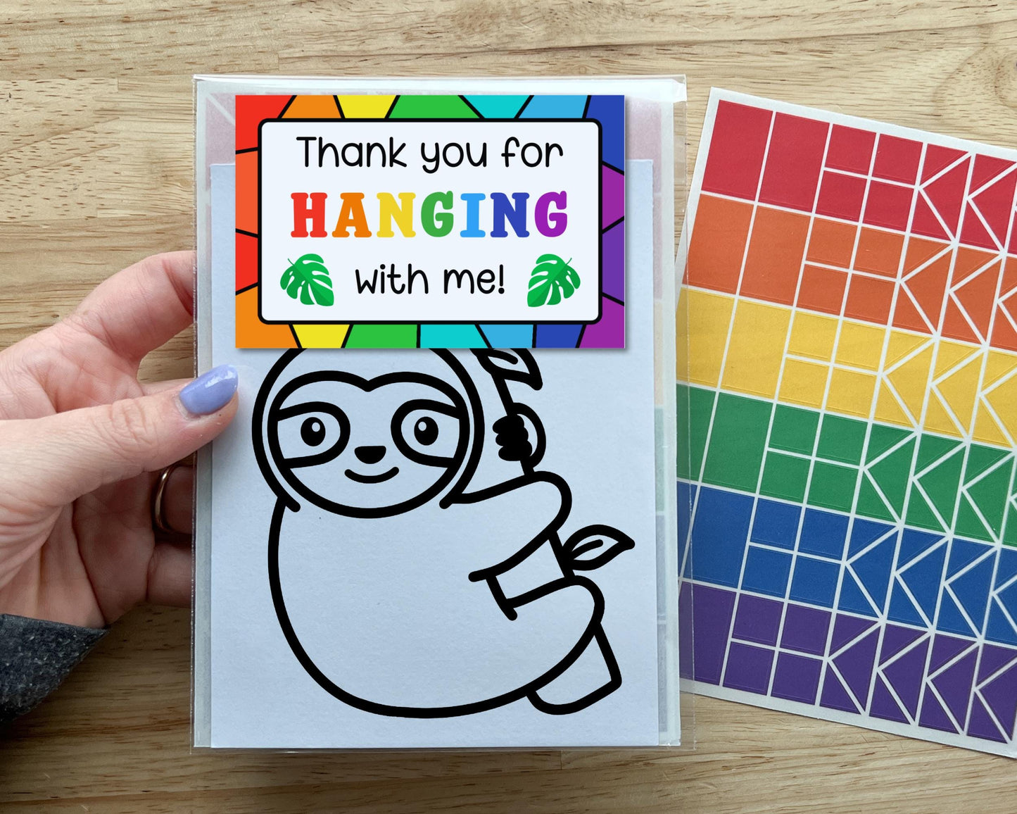 Sloth Suncatcher Craft Party Favor