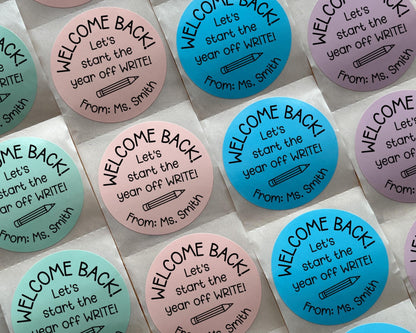 First Day of School Favor Labels (Set of 10)