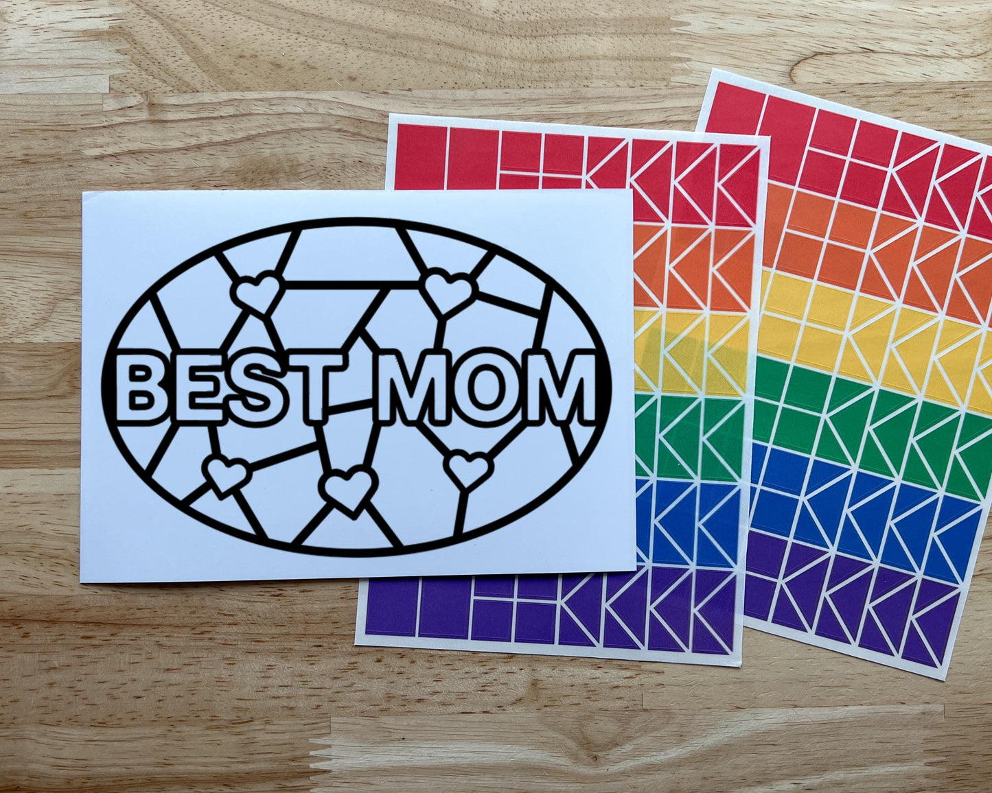 Best Mom Suncatcher Sticker Craft Kit
