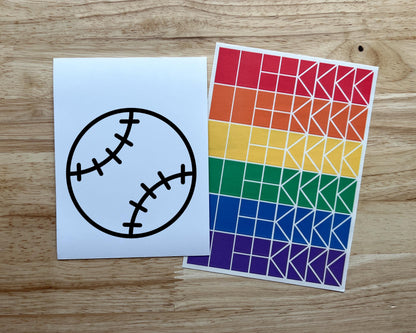 Baseball Suncatcher Sticker Craft Kit