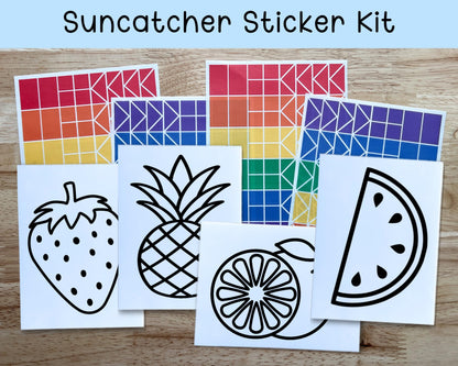 Fruit Suncatcher Sticker Craft Kit, Set of 4