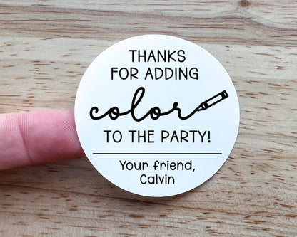Coloring Party Favor Labels (set of 10)