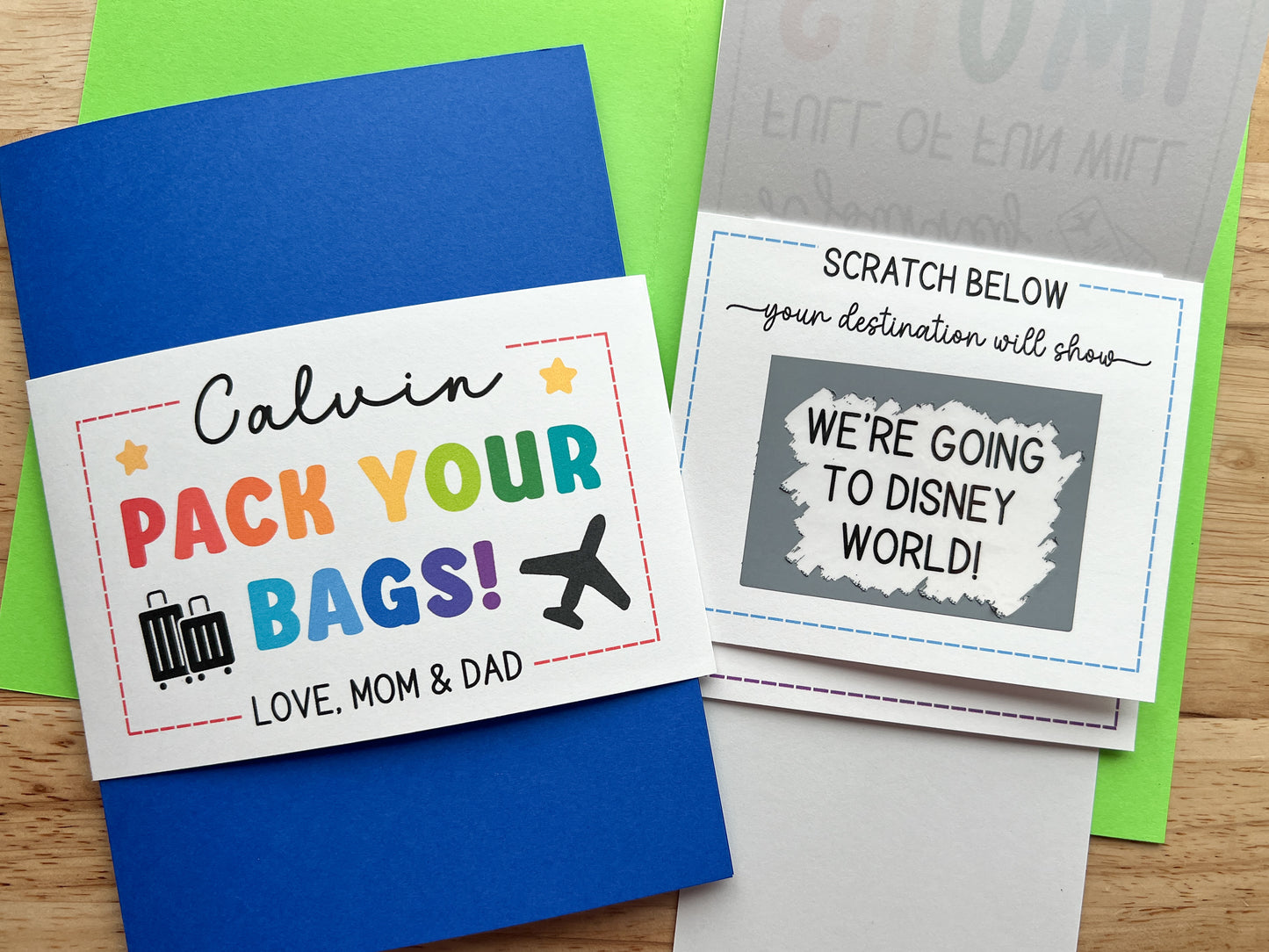 Surprise Trip Scratch Reveal Card