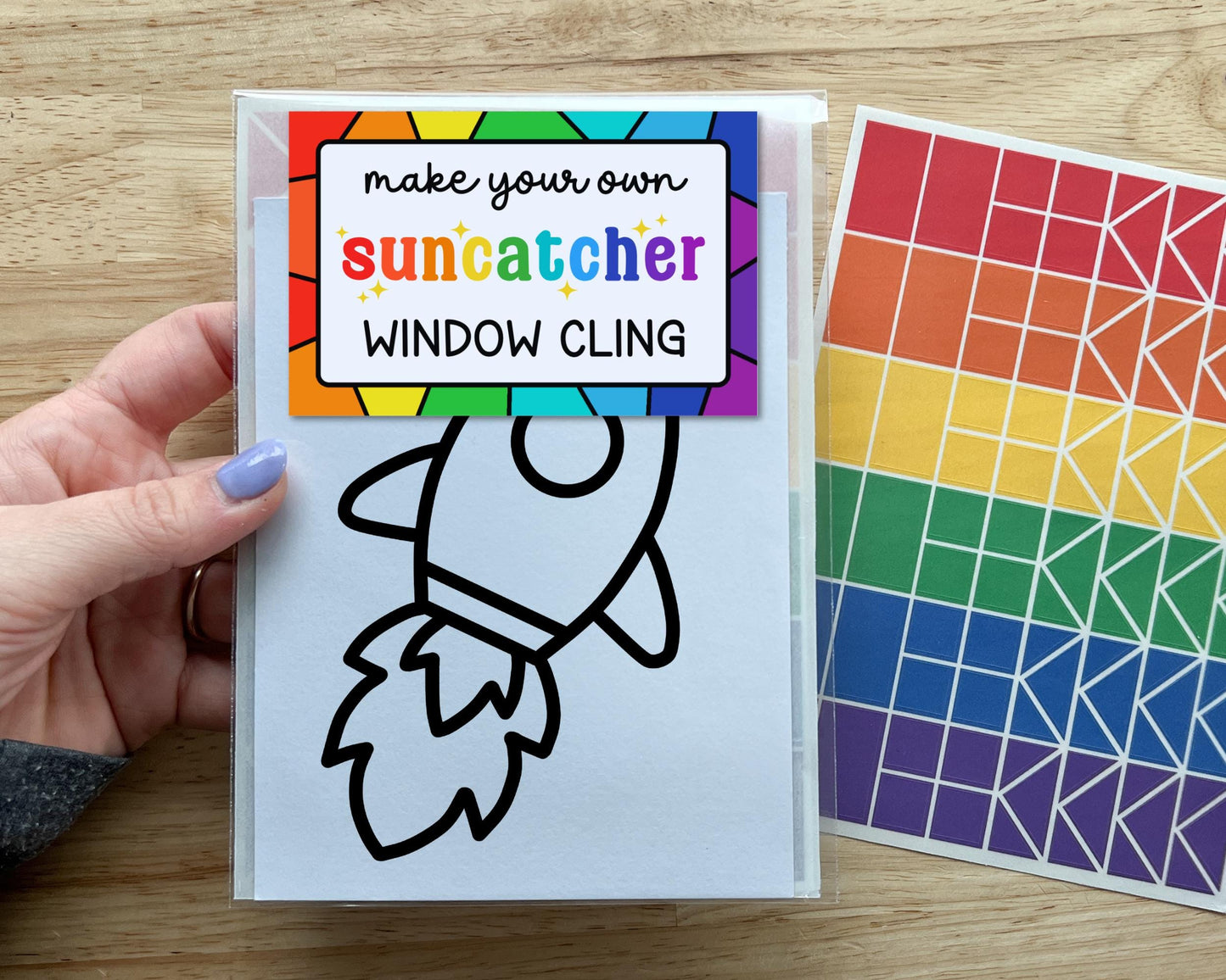 Rocket Suncatcher Sticker Craft Kit