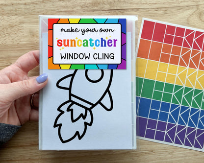 Rocket Suncatcher Sticker Craft Kit