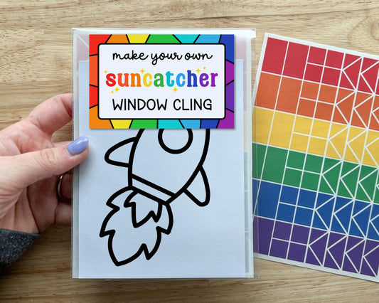 Rocket Suncatcher Sticker Craft Kit