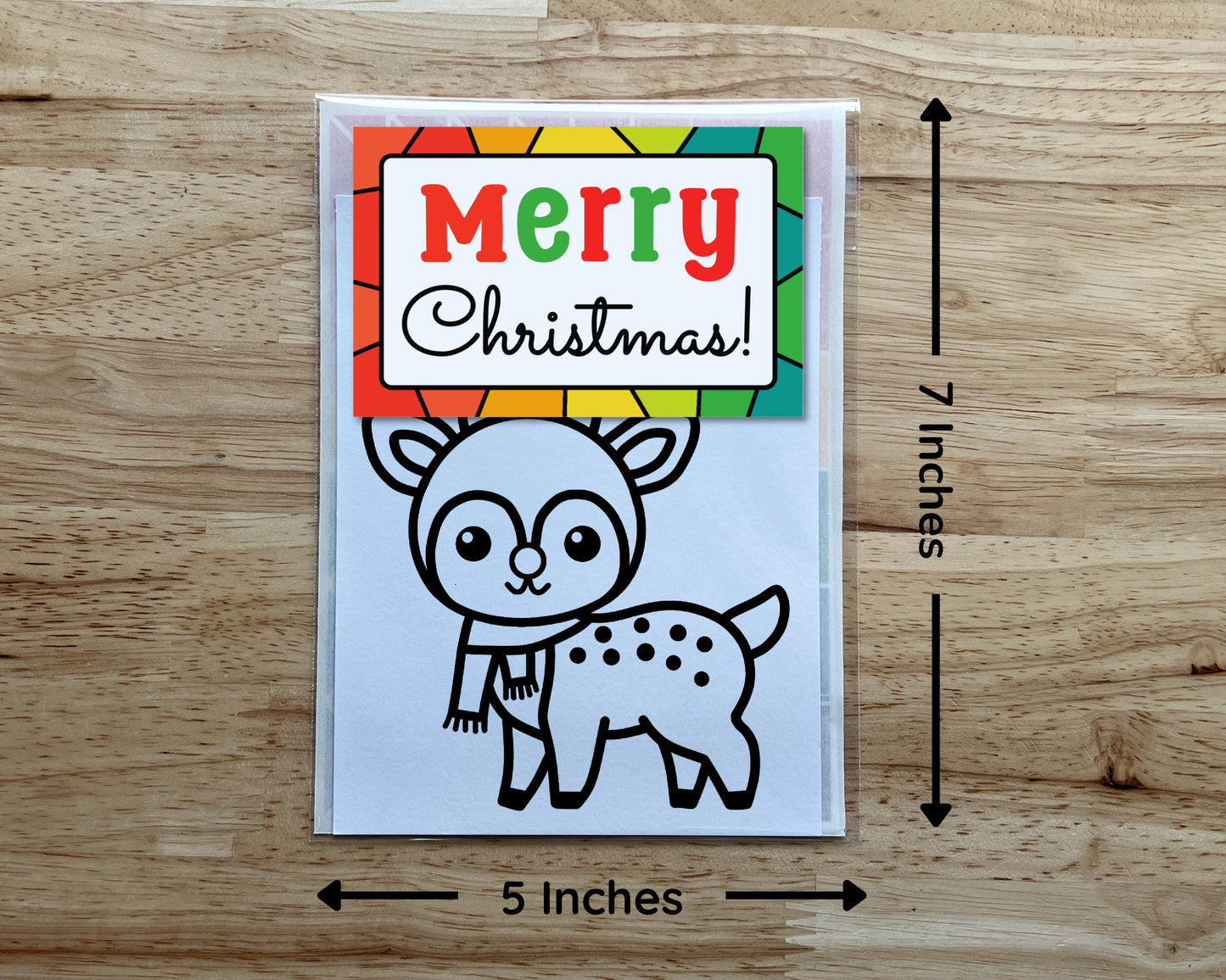 Christmas Reindeer Suncatcher Sticker Craft Kit