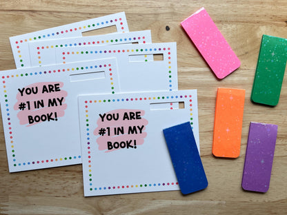 Bulk Magnetic Bookmark Valentines Day Favor Cards