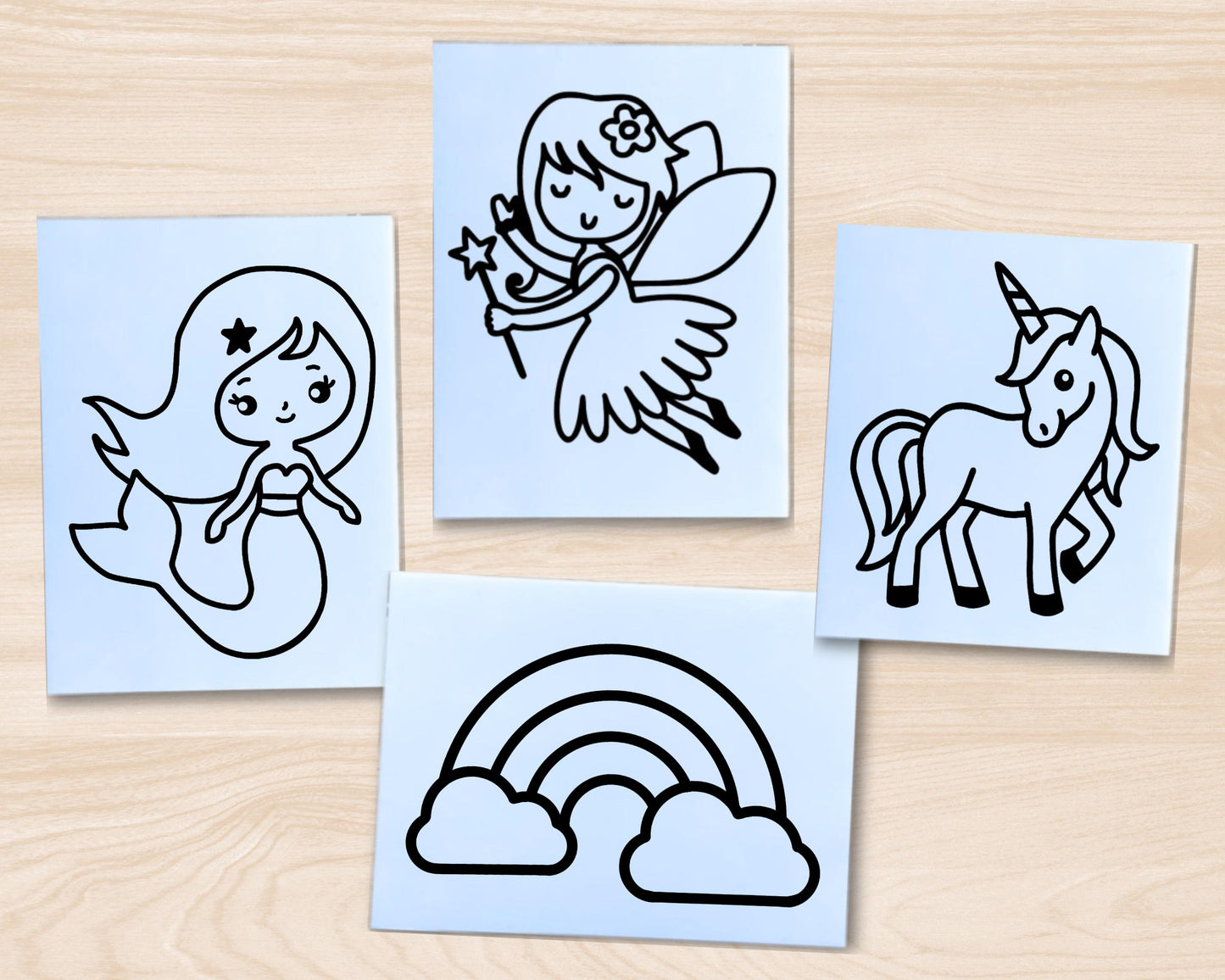 Mythical Suncatcher Sticker Craft Kit, Set of 4