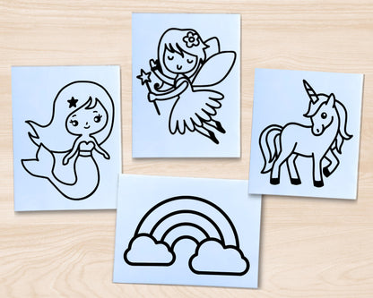 Mythical Suncatcher Sticker Craft Kit, Set of 4