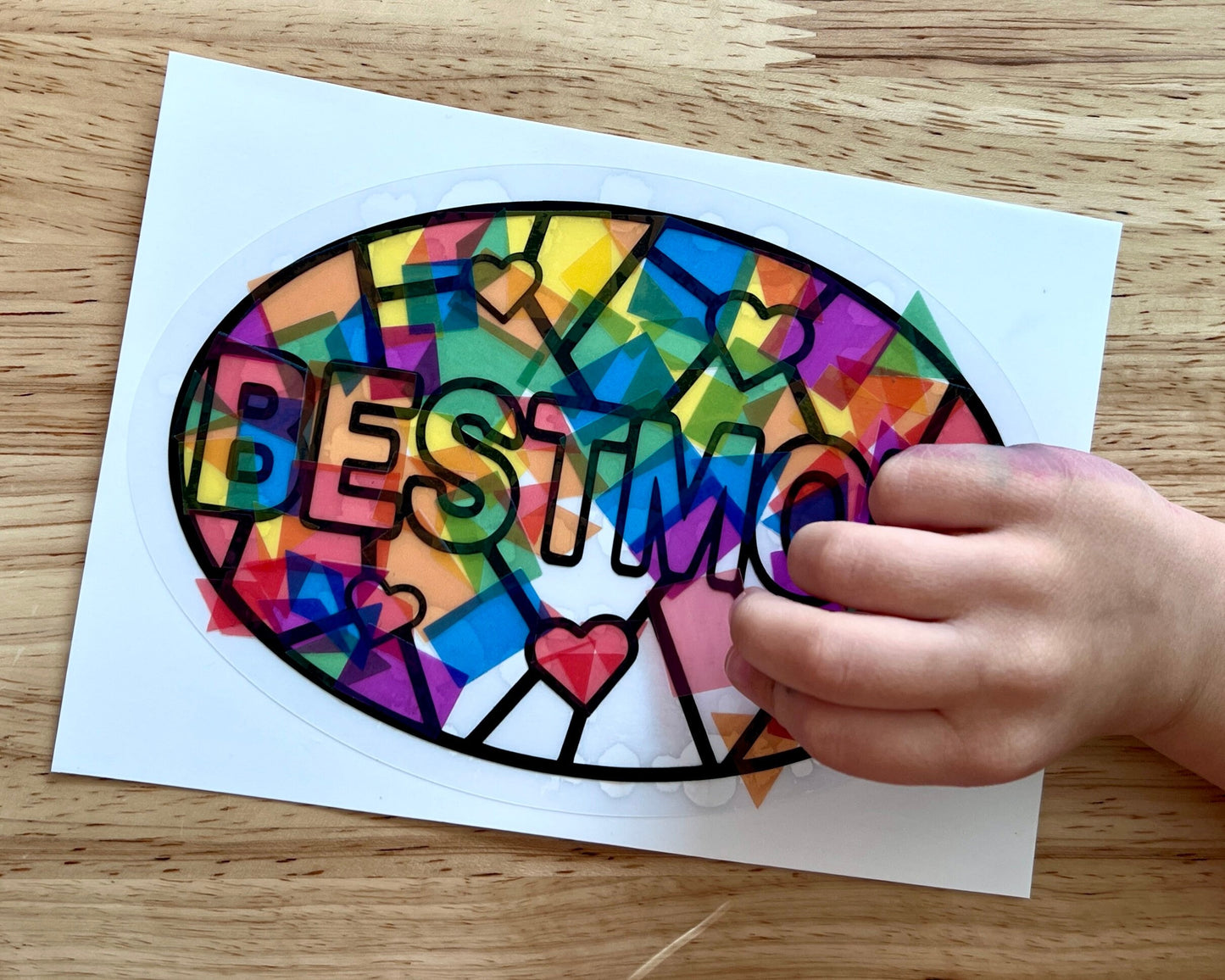 Best Mom Suncatcher Sticker Craft Kit