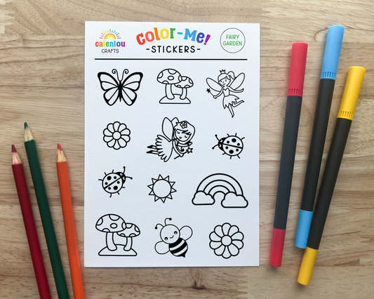 Fairy Garden Color Your Own Stickers