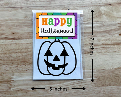 Jack O Lantern Suncatcher Sticker Halloween Craft Kit, Set of 4