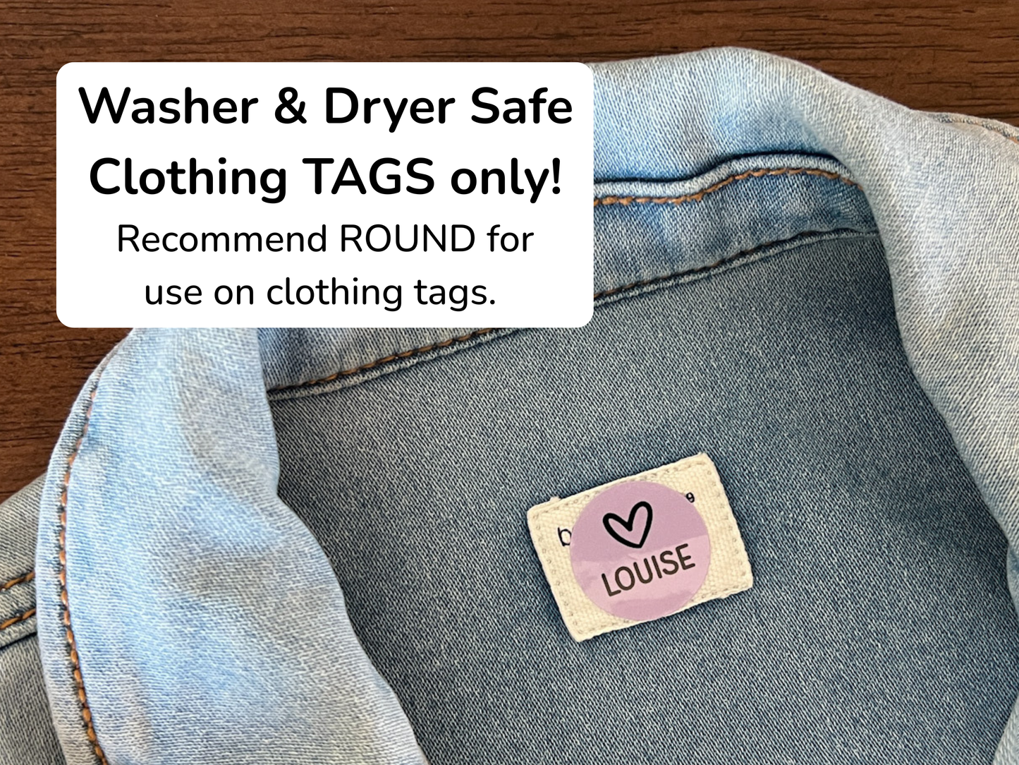 48 Round Clothes Tag Labels