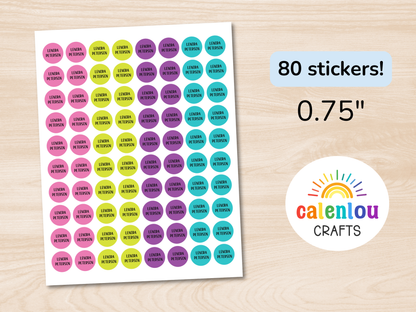 48 Round Clothes Tag Labels