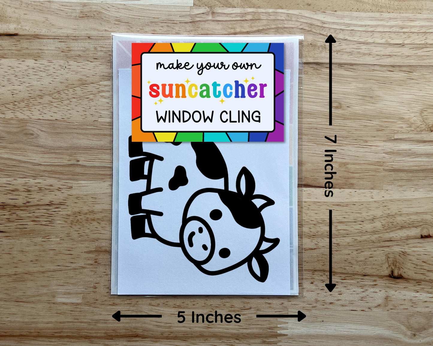 Cow Suncatcher Sticker Craft Kit