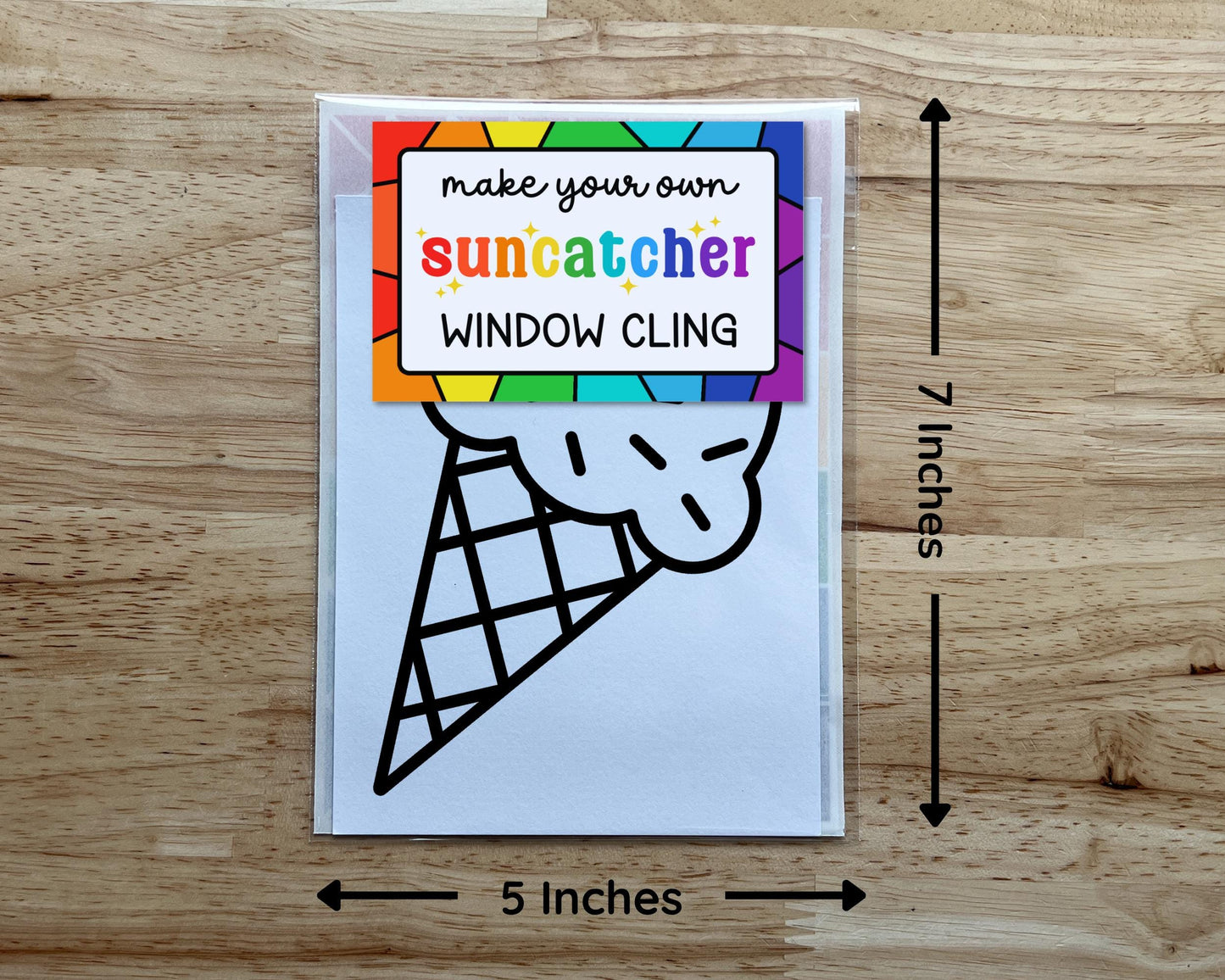 Ice Cream Suncatcher Sticker Craft Kit