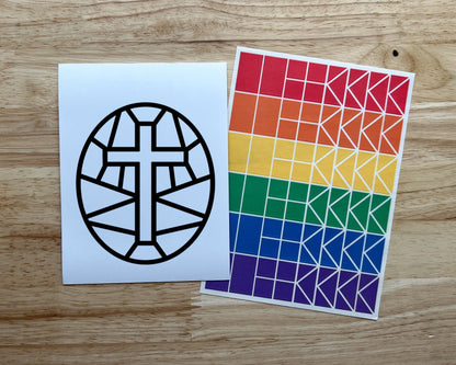 Cross Suncatcher Sticker Easter Craft Kit