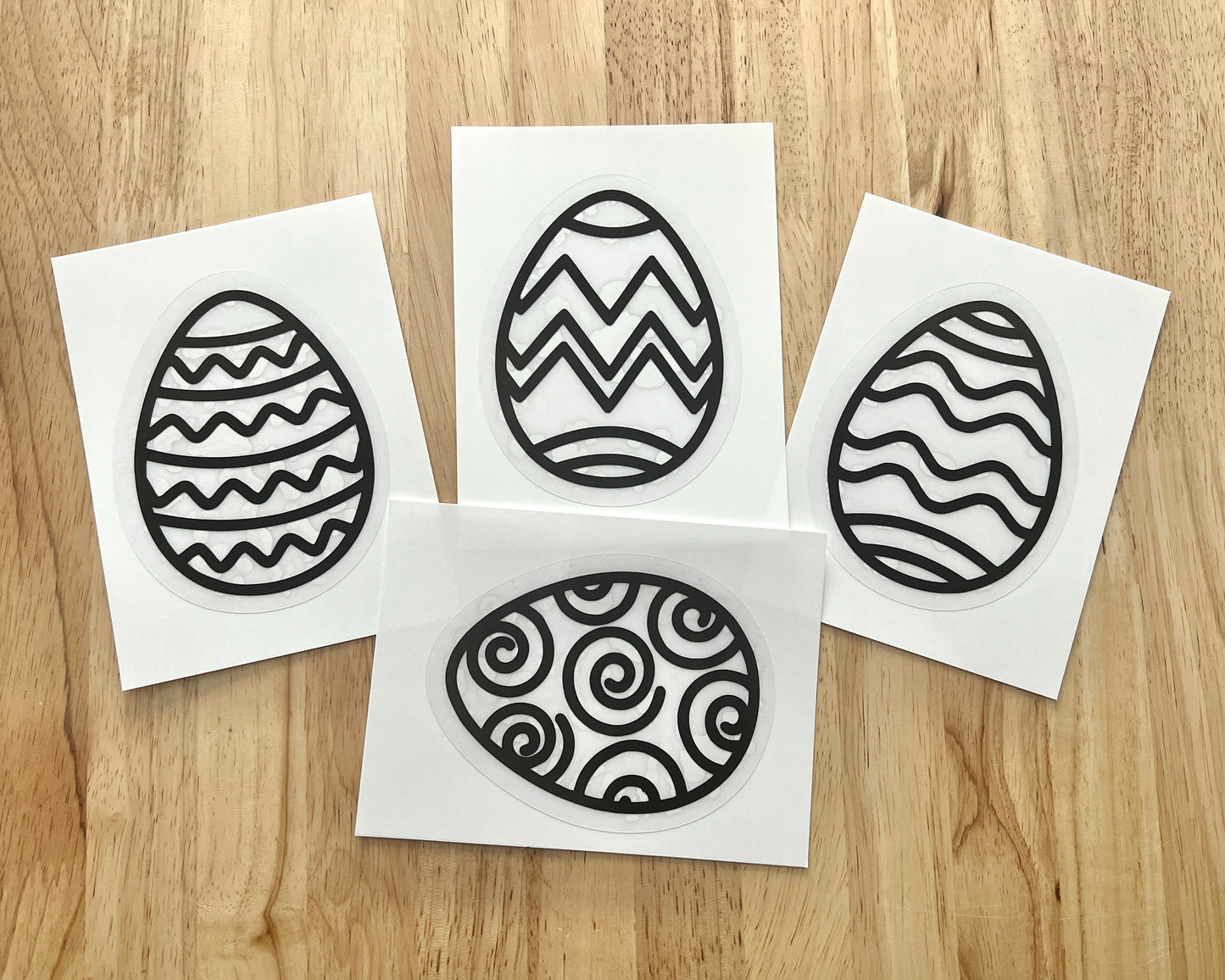 Easter Egg Suncatcher Sticker Craft Kit, Set of 4