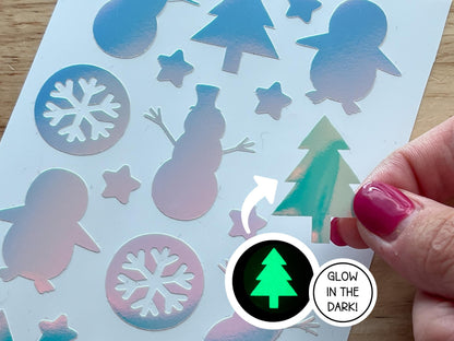 Winter Glow in the Dark Stickers