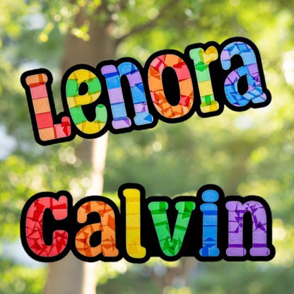 Personalized Large Name Suncatcher Sticker Craft Kit