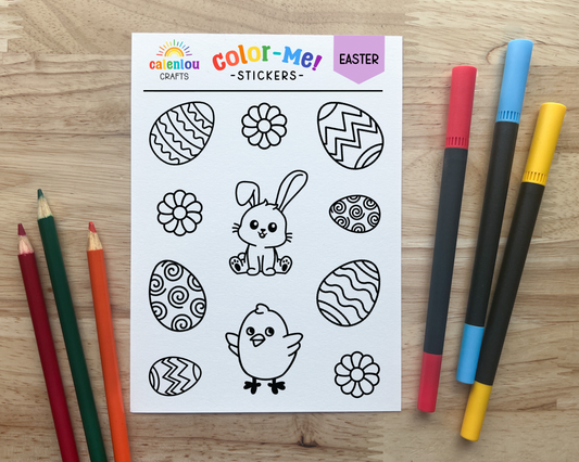 Easter Color Your Own Stickers