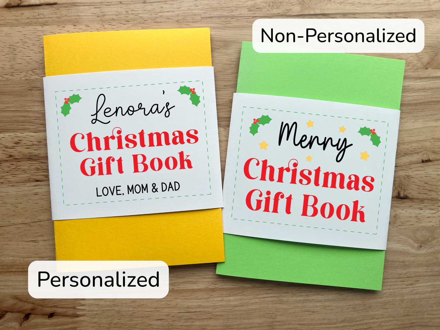 Christmas Gift Card Holder Waterfall Book (Holds 4-5 Gift Cards)