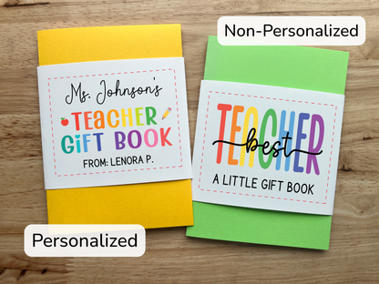 Teacher Appreciation Gift Card Holder Waterfall Book (Holds 4-5 Gift Cards)