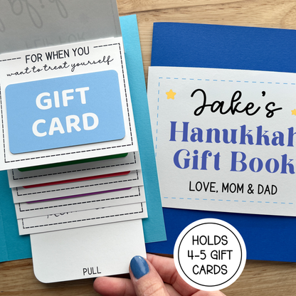 Hanukkah Gift Card Holder Waterfall Book (Holds 4-5 Gift Cards)