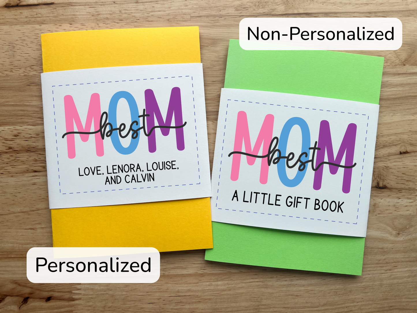 Best Mom Gift Card Holder Waterfall Book, Mother's Day Card (Holds 4-5 Gift Cards)