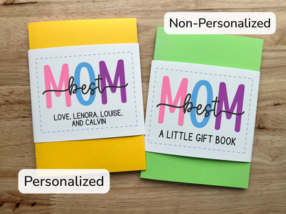 Best Mom Gift Card Holder Waterfall Book, Mother's Day Card (Holds 4-5 Gift Cards)