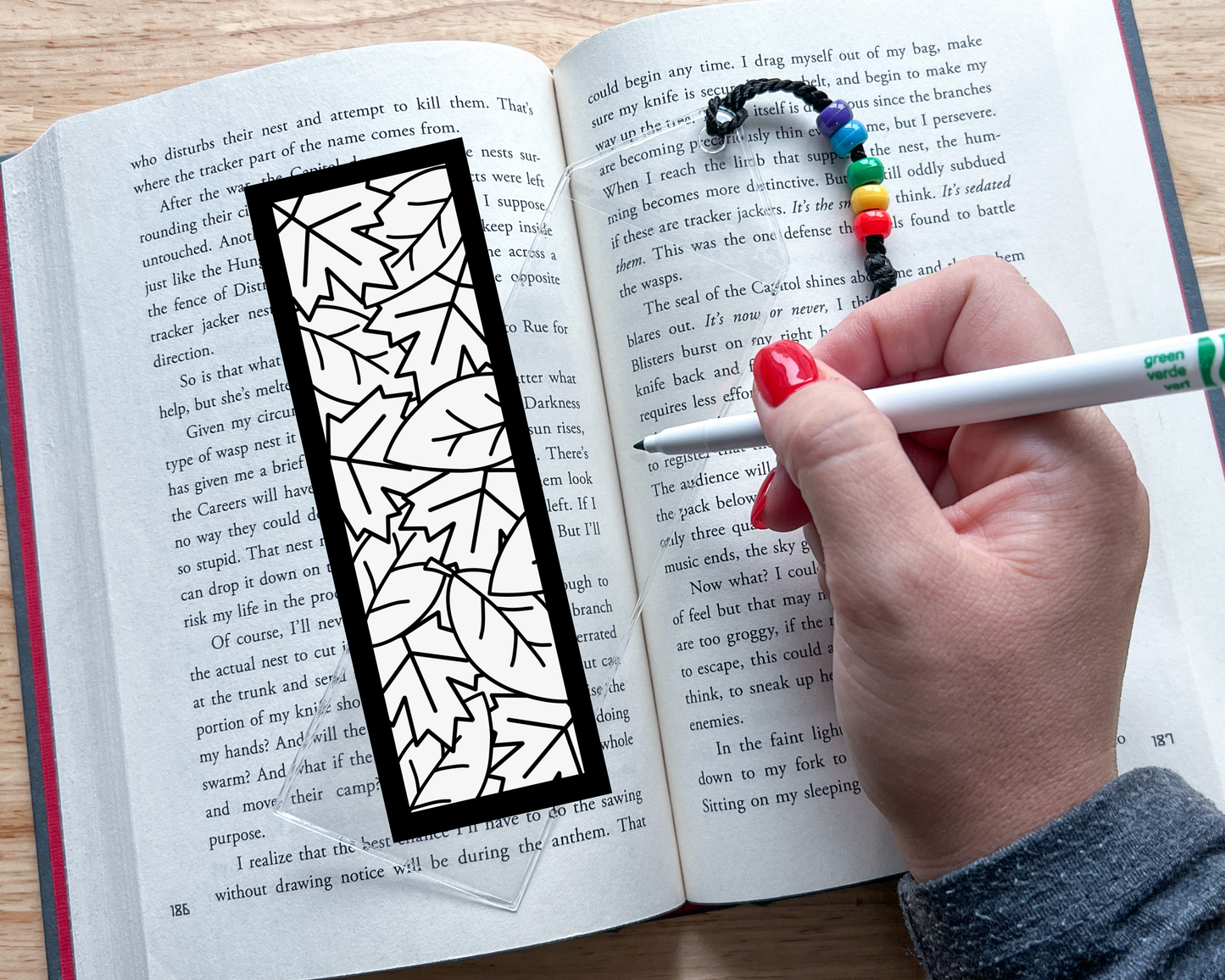 Fall Leaves Coloring Bookmark Craft Kit, Thanksgiving Activity