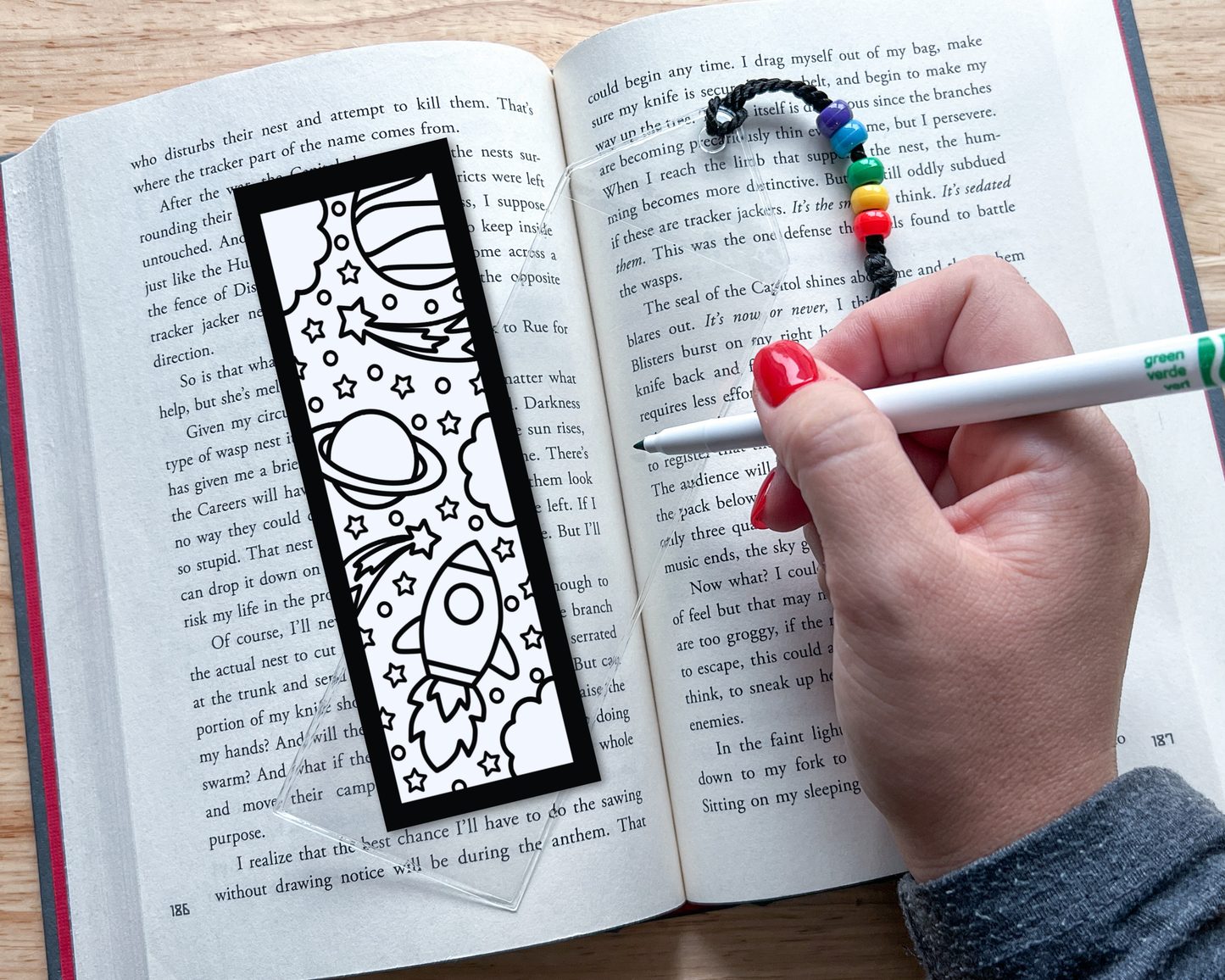 Outer Space Coloring Bookmark Craft Kit
