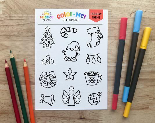 Christmas Color Your Own Stickers