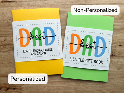 Best Dad Gift Card Holder Waterfall Book, Father's Day Card (Holds 4-5 Gift Cards)