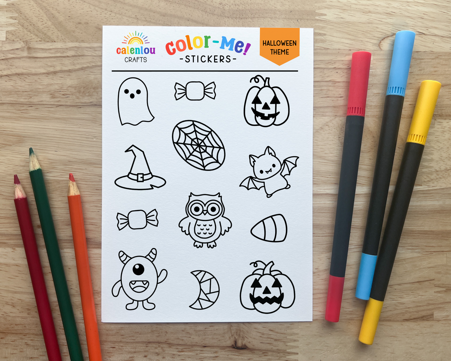 Halloween Color Your Own Stickers