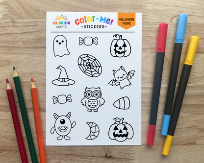 Halloween Color Your Own Stickers