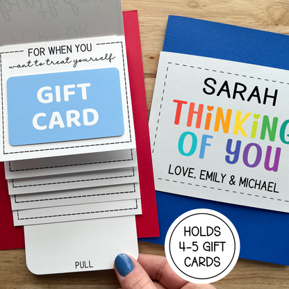Thinking of You Gift Card Holder Waterfall Book (Holds 4-5 Gift Cards)
